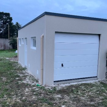 Garage en béton enduit Toit Terrasse
